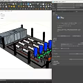 Industrial Equipment Layout With Piping Systems Storage Tanks And Container Facilities