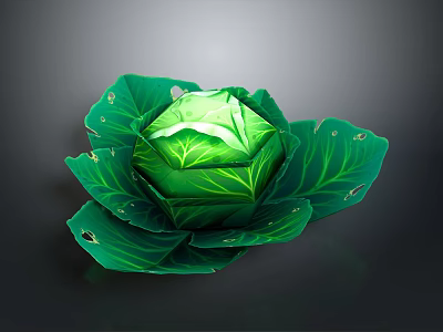 Fresh Organic Green Cabbage With Lush Vibrant Leaves And Crisp Healthy Texture 3d model