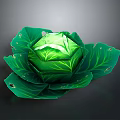 Fresh Organic Green Cabbage With Lush Vibrant Leaves And Crisp Healthy Texture