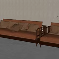 New Chinese Style Combination Sofa Combination 3d model