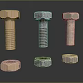 High Quality Hardware Tools Featuring Bolts and Nuts in Various Metal Finishes