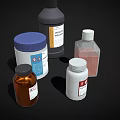 Labeled Medical Device Bottles For Laboratory Protection With Safety Seals And Scientific Labels