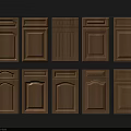 Various Wooden Wall Panels With Different Decorative Design Patterns For Interior Use 3d model