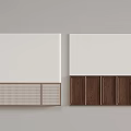 Middle-style bedside background wall 3d model