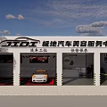 Automotive Detailing Service Center with Car Wash Station Quick Repair Maintenance and Tire Service