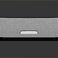 Modern Electronic Speaker Featuring Rectangular Shape Patterned Surface And Central White Panel 3d model