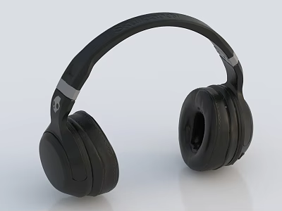 Black Over Ear Headphones With Comfortable Ear Cushions And Modern Design 3d model