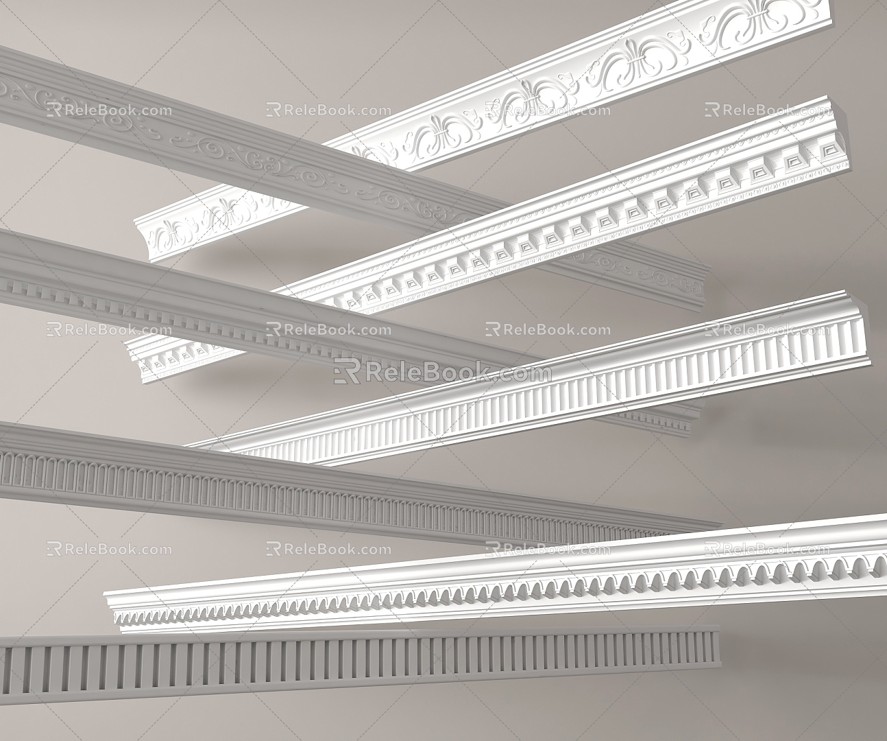 French Gypsum Line Gypsum Line Yin Angle Line French Top Line 3d model