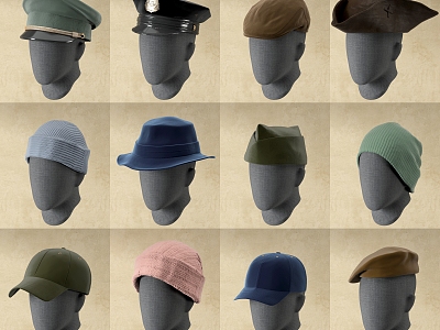 Modern hat 3d model