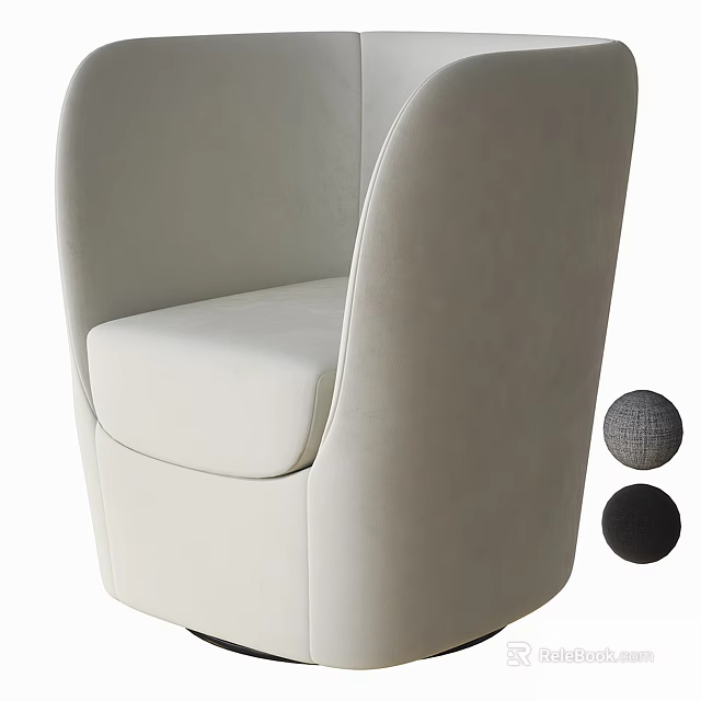 Modern Velvet Upholstered Accent Chair with Sleek Design and Multiple Color Options 3d model 