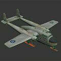 Silver Airplane Model with Blue Star Markings on Wings and Red Display Base