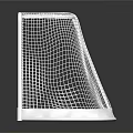 White Ice Hockey Goal With Net Frame And Stable Base For Training