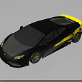 Sleek Black And Yellow Sports Car With Aerodynamic Body And Stylish Yellow Wheels