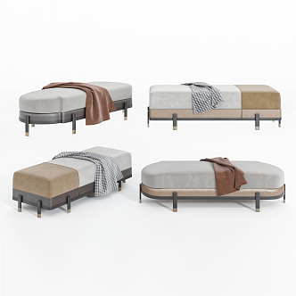 Modern sofa stool sofa stool combination 3d model