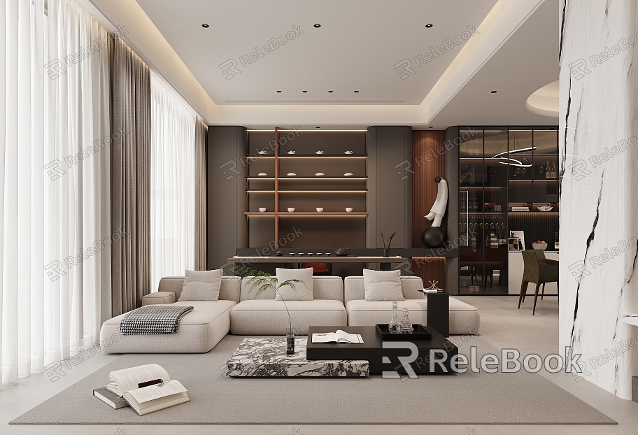 modern living room model