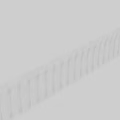 Long White Architectural Component With Multiple Uniform Grooved Slots Design