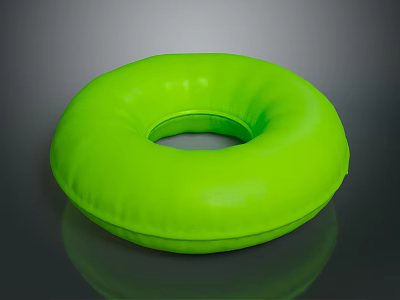 Vibrant Green Inflatable Swim Ring Soft Safe Summer Water Activities Accessory 3d model