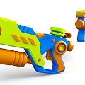 Cartoon style water gun children's toy theme children's toy toy water gun 3d model