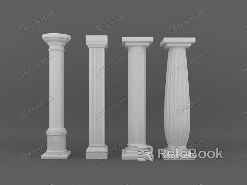 Roman Column Column Column Ceramic Roman Component House Architecture Europe and America model