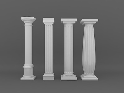 Roman Column Ceramic Roman Component House Architecture Europe and America 3d model