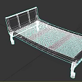 Multiple People Comfortable Rattan Bed With Wooden Frame And Golden Metal Legs