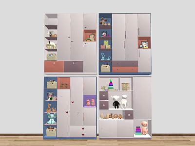 Modern Wardrobe Interior With Multiple Compartments Drawers Hanging Rods And Storage Solutions 3d model