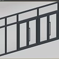 Modern Black Frame Glass Panel Double Doors For Home Entrance Design