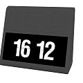 Black Desktop Flip Clock With Clear Number Display And Modern Design 3d model