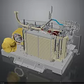 Automotive Parts With Complex Mechanical Structure Radiator Pipes And Yellow Components