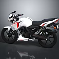 Sleek White Motorcycle With Red Accents And Black Seat Design