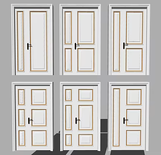 Jane Ou child mother door white child mother door combination 3d model