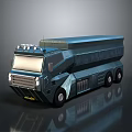 Dark Blue Armored Truck With Rugged Design Multiple Wheels Roof Lights And Large Cargo Area