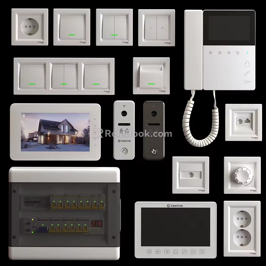 switch socket videophone 3d model