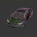 Silver Luxury Sports Car With Sleek Modern Exterior Design And Aerodynamic Shape