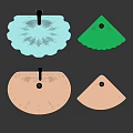 Concrete Washbasins With Scalloped Edges Round And Triangular Shapes With Faucets