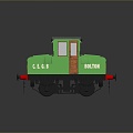 Old-fashioned train train car locomotive head steam car train modern vehicle carrier 3d model