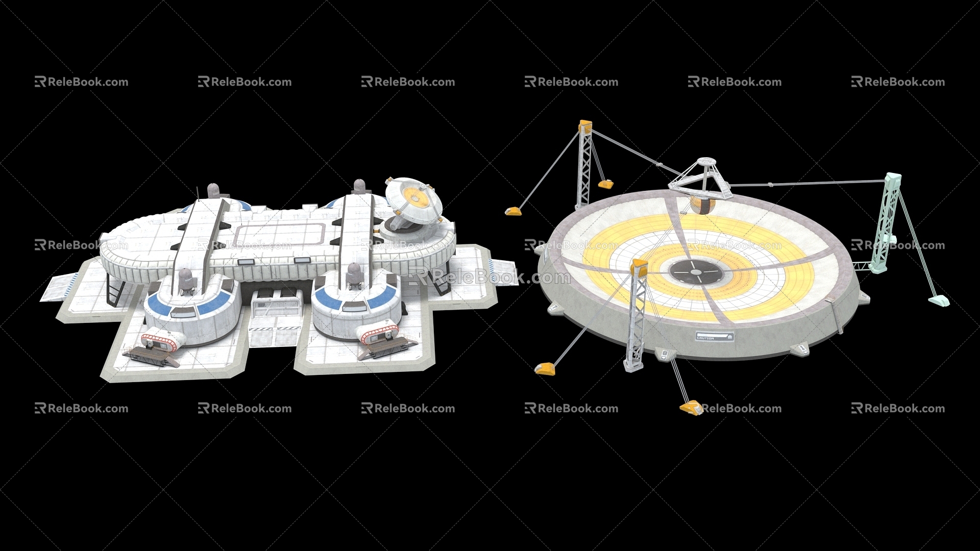 Modern Lunar Base Space Equipment 3d model