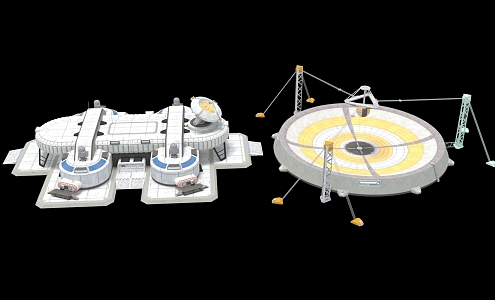 Modern Lunar Base Space Equipment 3d model