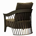 Modern Table and Chair Set with Brown Upholstered Metal Frame Chairs Round Table Decorative Items