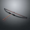 Black Modern Hunting Bow With Red Laser Sight For Accurate Shooting Use