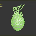 Elegant Silver Strawberry Shaped Sculpture with Spiral Patterns and Intricate Carvings