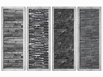 Decorative Stone Texture Wall Panels With Multiple Pattern Designs For Interior 3d model