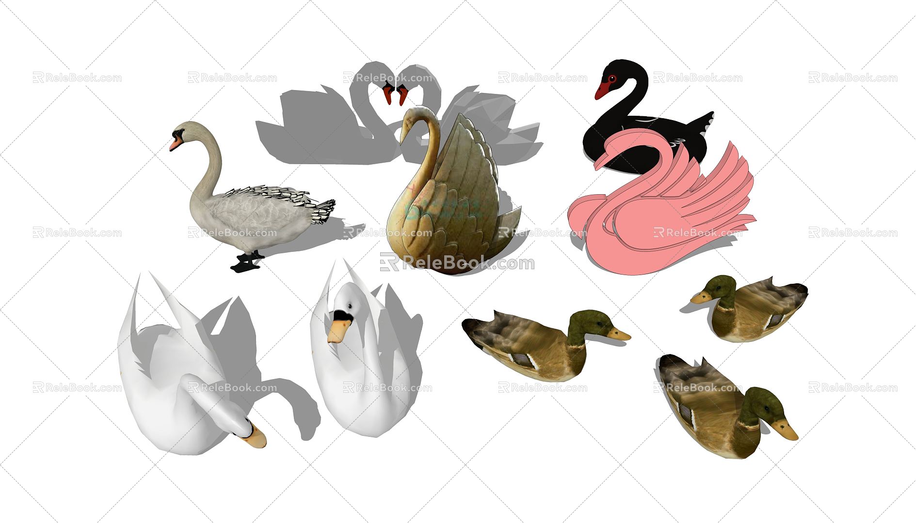 Modern Swan 3d model