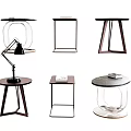 Stylish Modern Side Tables With Various Contemporary Designs And Sleek Structures 3d model