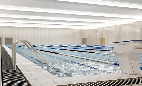 modern swimming pool 3d model