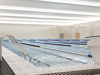 modern swimming pool 3d model