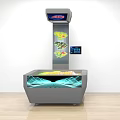 Commercial Arcade Gaming Equipment With Modern Digital Display And Vibrant Graphics