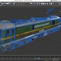 Indian Railways Train 31393 With Green And Yellow Stripes Design
