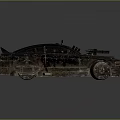 Post Apocalyptic Rusty Car With Mounted Weapons And Armored Exterior 3d model