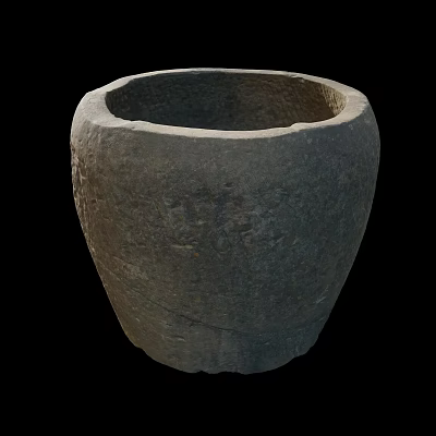 Handcrafted Ceramic Vessel With Textured Surface Wide Mouthed Design And Earthy Tone 3d model